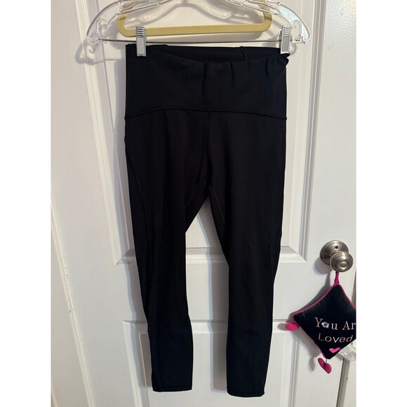 Lululemon Black Wunder Under Mesh Leggings - Flywheel - Picture 1 of 4